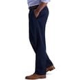 thumbnail image 2 of Haggar Mens Classic fit Casual Pants 34 / 32 Blue Solid Stretch, 2 of 4