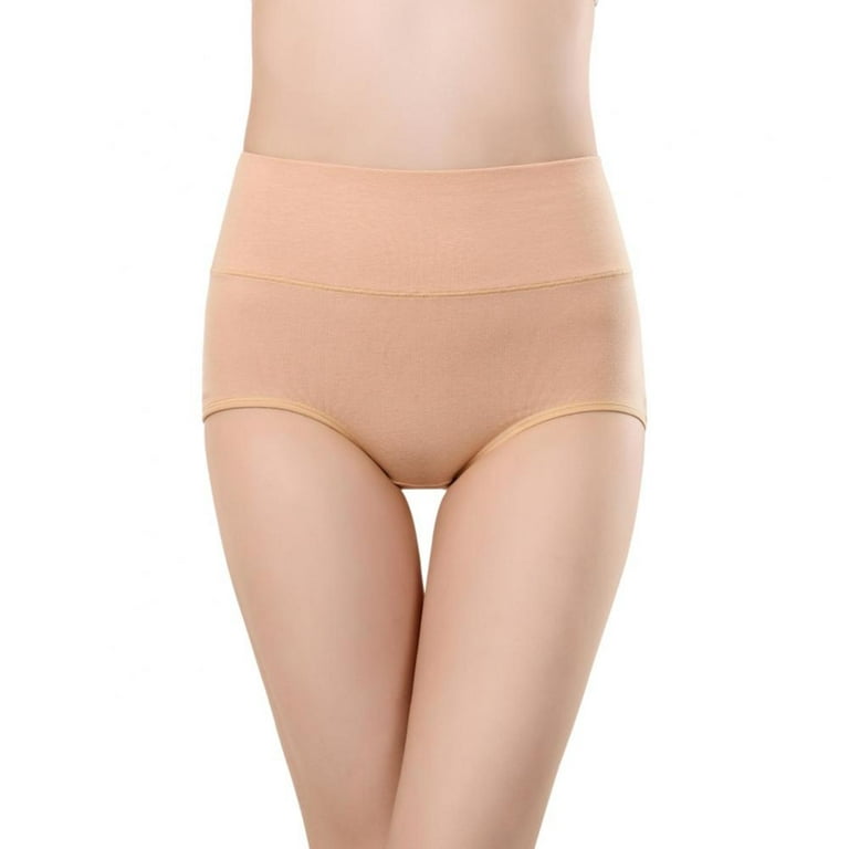 Women's High Waist Cotton Underwear Soft Tummy Control Hip-Lifting  Skin-Friendly Soft Breathable Brief Panties,M-3XL(1-Packs) 