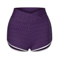 thumbnail image 3 of QLEICOM Womens Athletic Shorts, Plus Size Shorts, Basic Slip Bike Shorts Compression Workout Leggings Pants Yoga Shorts, Running Shorts, Comfy Beach Shorts, Cycling Shorts Purple L, 3 of 4