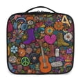 thumbnail image 3 of Makeup Train Case with Adjustable Dividers,Cosmetic Bag Portable Portability Bag Case Gifts A Seamless Pattern Of Doodles, 3 of 8