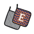 thumbnail image 2 of Carolines Treasures CJ1060-EPTHD Letter E Chevron Blue and Orange 3 Pair of Pot Holders, 7.5HX7.5W, multicolor, 2 of 2