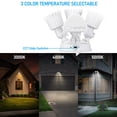 thumbnail image 3 of 2 Pack 3CCT LED Motion Sensor Security Light, Dusk to Dawn Outdoor Flood Light, 35W, 3000K/4000K/5000K Selectable, White, 3 of 9