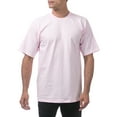 thumbnail image 5 of Pro Club Men's 3-Pack Heavyweight Cotton Short Sleeve Crew Neck T-Shirt, Pink, 2X-Large, 5 of 5