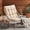 Beige-01, variant on Omniberg Outdoor Rocking Chair with Footrest, Adjustable Papasan Rocker Indoor Outdoor Lounge Chair, Waterproof Comfy Cushion, 300lbs Capacity, for Patio, Porch, Garden, Living Room, Beige