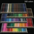 thumbnail image 2 of Lápices de acuarela de 160 colores, lápices de colores solubles en agua para estudiantes de arte y profesionales. Surtido de 160/120/72 colores para bocetos y páginas para colorear., 2 of 6