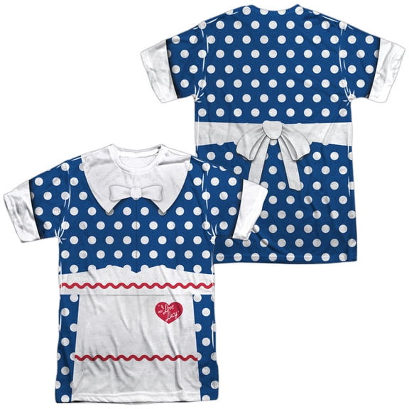 I Love Lucy Lucy Costume Unisex Adult Sublimated Costume T Shirt (Front/Back), X-Large Multicolor