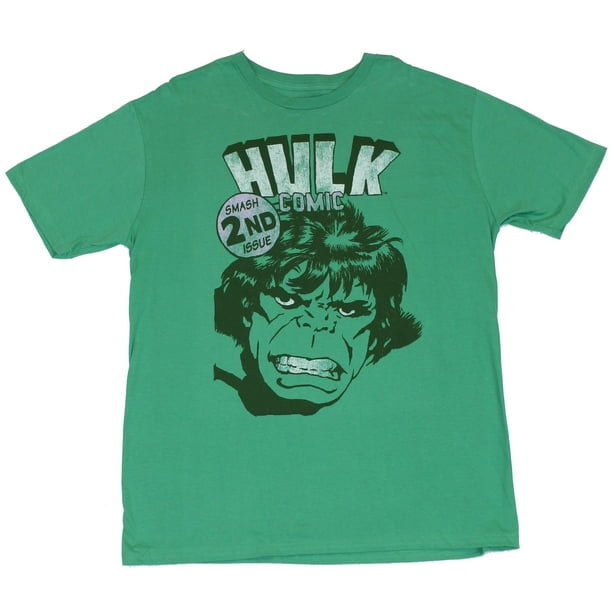 Marvel - Hulk (Marvel Comics) Mens T-Shirt - Smashing 2nd Issue Head ...