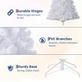 thumbnail image 4 of 7ft snow flocked artificial christmas tree con snow effect tips, pine cones, y holly berries para home, oficina, y party decoration, 4 of 7