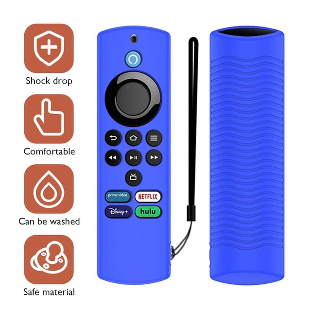 Cubierta del control remoto con cordón para Amazon Fire TV Stick Lite (Azul)