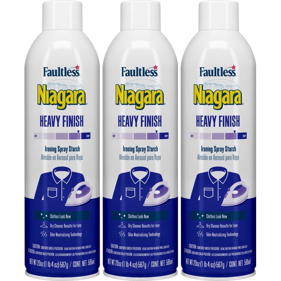 Faultless Niagara Heavy Finish Ironing Spray Starch 3 Pack