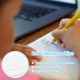 thumbnail image 4 of Uxcell 100 Sheets Ruled Sentence Strips, 3" x 12" Cardstock 210GSM Writing Paper Blue Red Lined for Classrooms, White, 4 of 6