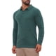 thumbnail image 4 of Camisa de polo de punto de negocios de color sólido de manga larga para hombre L Verde Oscuro, 4 of 6