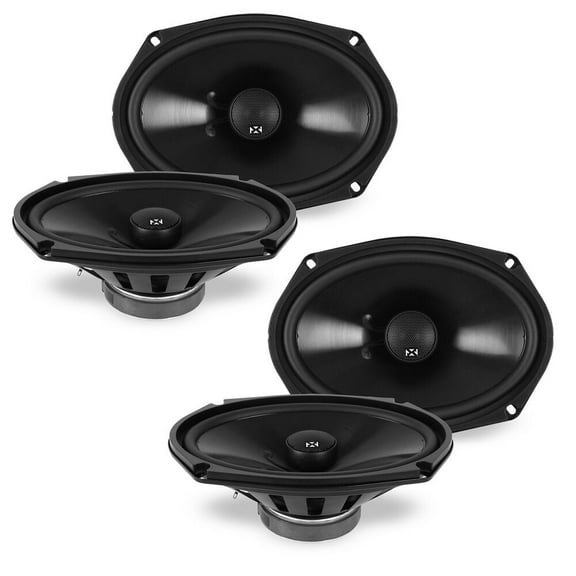 NVX Front & Rear 6" x 9" Coaxial Car Speaker Replacement Pack for 2007-2017 Nissan Sentra 900W Peak