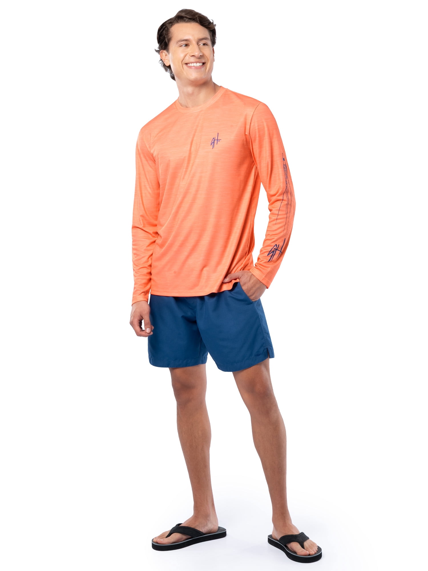 GH BY GUY HARVEY Men's Long Sleeve Sun Protection Top Sizes M-2XL