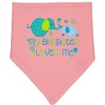 thumbnail image 2 of Inktastic My Big Sister Loves Me Cute Elephants Baby Bandana Bib, 2 of 4