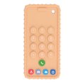 thumbnail image 2 of Funny Phone Shaped  Chew Toy - Soft Silicone, Bright Colors, Sensory Development, Motor Skills, Color Recognition, Perfect Gift For Baby, 2 of 8