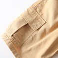 thumbnail image 5 of Cargo Shorts for Toddlers Boys 3-9 Years Kids Straight Wide Leg Elastic Waist Casual Solid Comfort Loungewear Athletic Short with Pockets, 5 of 8