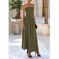 thumbnail image 4 of Vestido largo PRETTYGARDEN para mujer, primavera 2025, verde militar, 4 of 9