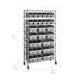 thumbnail image 6 of Seville Classics 8-Tier NSF-Certified 24-Bin Rack, Gray, 6 of 11