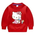 thumbnail image 2 of Hello kitty Otoño Invierno felpa engrosamiento niñas lindas estampado de dibujos animados estilo niños jersey de manga larga niños abrigo Casual Top, 2 of 5