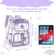 thumbnail image 2 of Mochila transparente PIG PIG GIRL para la escuela, la universidad o los viajes, color morado, 2 of 8
