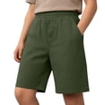thumbnail image 7 of Liyamei Boys Athletic Shorts with Stretch for Summer Running Sports Size 5-16,Army Green, 7 of 7