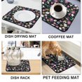thumbnail image 4 of Washable Rubber Daisy Cute Floral Dish Drying Mats for Kitchen Counter Home Large Coffee Bar Pad Accessories and Decor for Utensils Stemware 16''x18'', 4 of 7