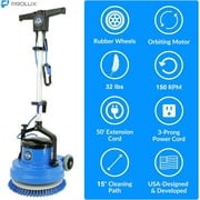 Prolux Core 15 in. Loaded Commercial Light Hand-Driven Floor Buffer Scrubber