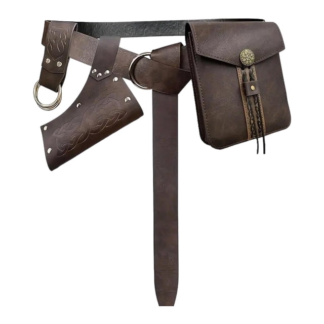 TISHITA Ensemble Ceinture Chevalier Médiéval Quotidien Fête Ceinture Festival Femmes Hommes Jupe Style Randonnée
