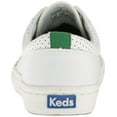 thumbnail image 3 of Keds Women's Tournament Retro Court Perf Leather Fashion Sneaker, White/Green, 8 M US, 3 of 8