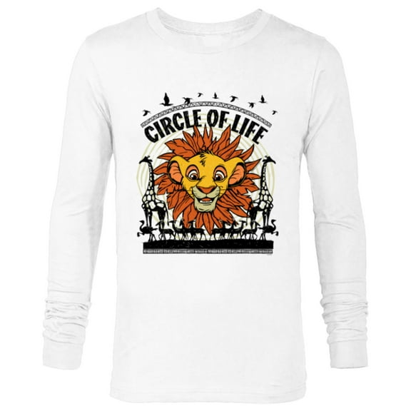 Disney The Lion King 30th Anniversary Simba Circle of Life - Long Sleeve T-Shirt for Men - Customized-White