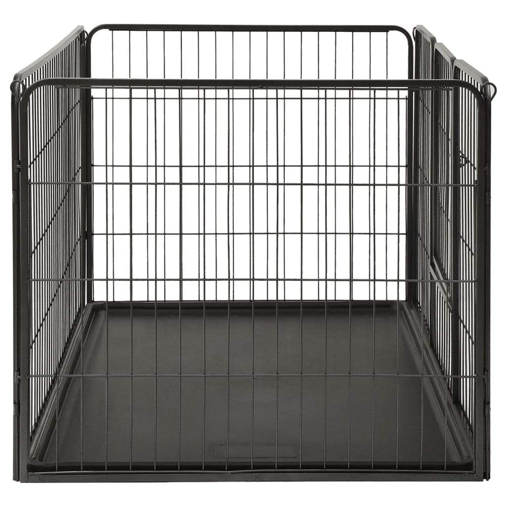 vidaxl puppy playpen steel