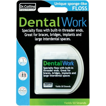 Dr. Collins Dental Work Specialty Floss Strands, 50 Ct
