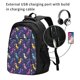 thumbnail image 2 of Fotbe Colorful Dinosaur Mochila con Estampado y Puerto USB para Hombre y Mujer, Mochila Antirrobo, Mochila de Viaje, Mochila Escolar, Mochila Universitaria, 2 of 7