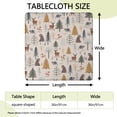 thumbnail image 2 of Beige Christmas Forest Animal Pattern Square Fitted Tablecloth with Elastic Edge,Square Table Cover,Washable Elastic Table Cover for Home Kitchen Party Decor 36"x36", 2 of 6