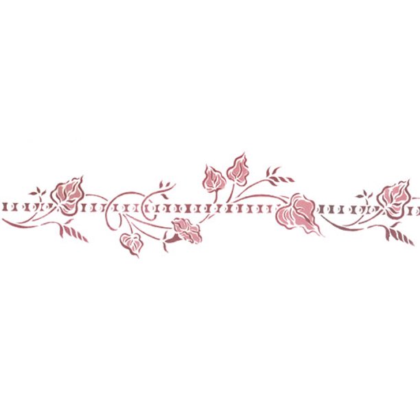 Victorian Toile Border Wall Stencil DEE236 by DeeSigns