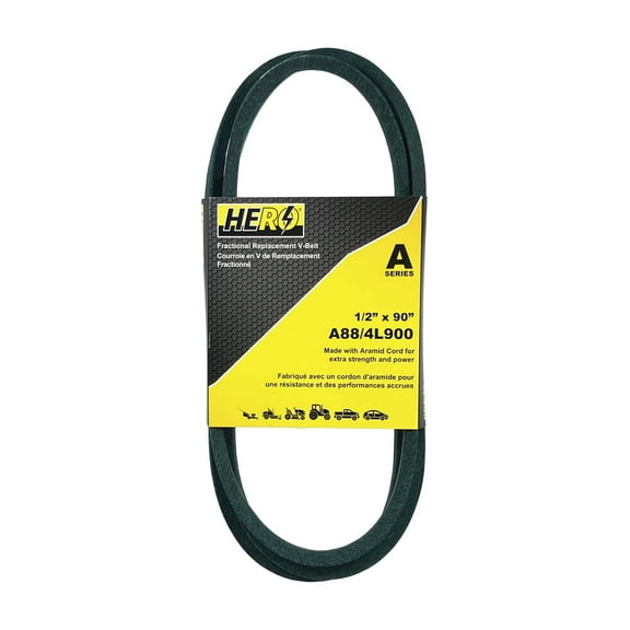 HERO® 1/2 inch x 90 inch Aramid Kevlar Lawn Mower Belt Replacement For Reference A88 4L900