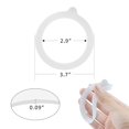 thumbnail image 3 of 12 Pieces Rubber Seals Rings for Glass Jars, Airtight Silicone Replacement Gasket, Leakproof Silicone Gasket Sealing Rings for Mason Jars, Elastic and Fits Most Sizes (White), 3 of 7