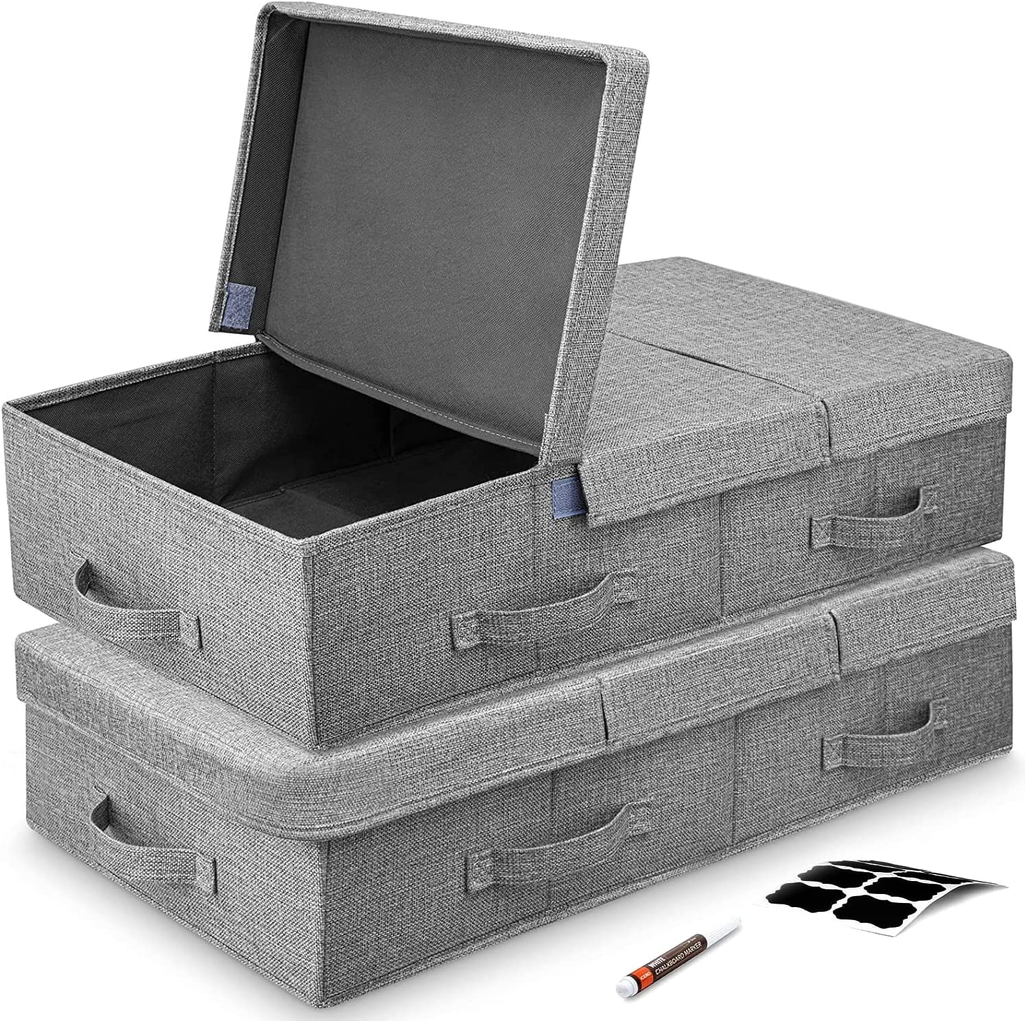 Anyoneer Under Bed Storage With Lids [Set of 2] Under Bed Storage