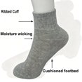 thumbnail image 4 of DOVACKA 6 pairs Women's Cushioned Ankle Socks, Breathable Cotton Solid Color for Athletic Running, 4 of 5