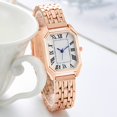 thumbnail image 1 of Reloj de escala romana Digital elegante para mujer nuevo reloj rectangular correa de acero aleado reloj para mujer, 1 of 3