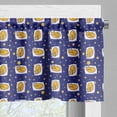 thumbnail image 5 of Ambesonne Cats Valance & Curtain, Sleeping Kittens Nighttime, 55"x36", Earth Yellow Royal Blue, 5 of 6