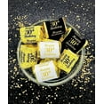 thumbnail image 2 of 30th Birthday Nuggets Labels, Chocolate Candy Wrapper, (Set of 90) Candy Stickers; 3 Designs: 30 Gold, 30 Black, 30 White, Candy Not Included, 2 of 5