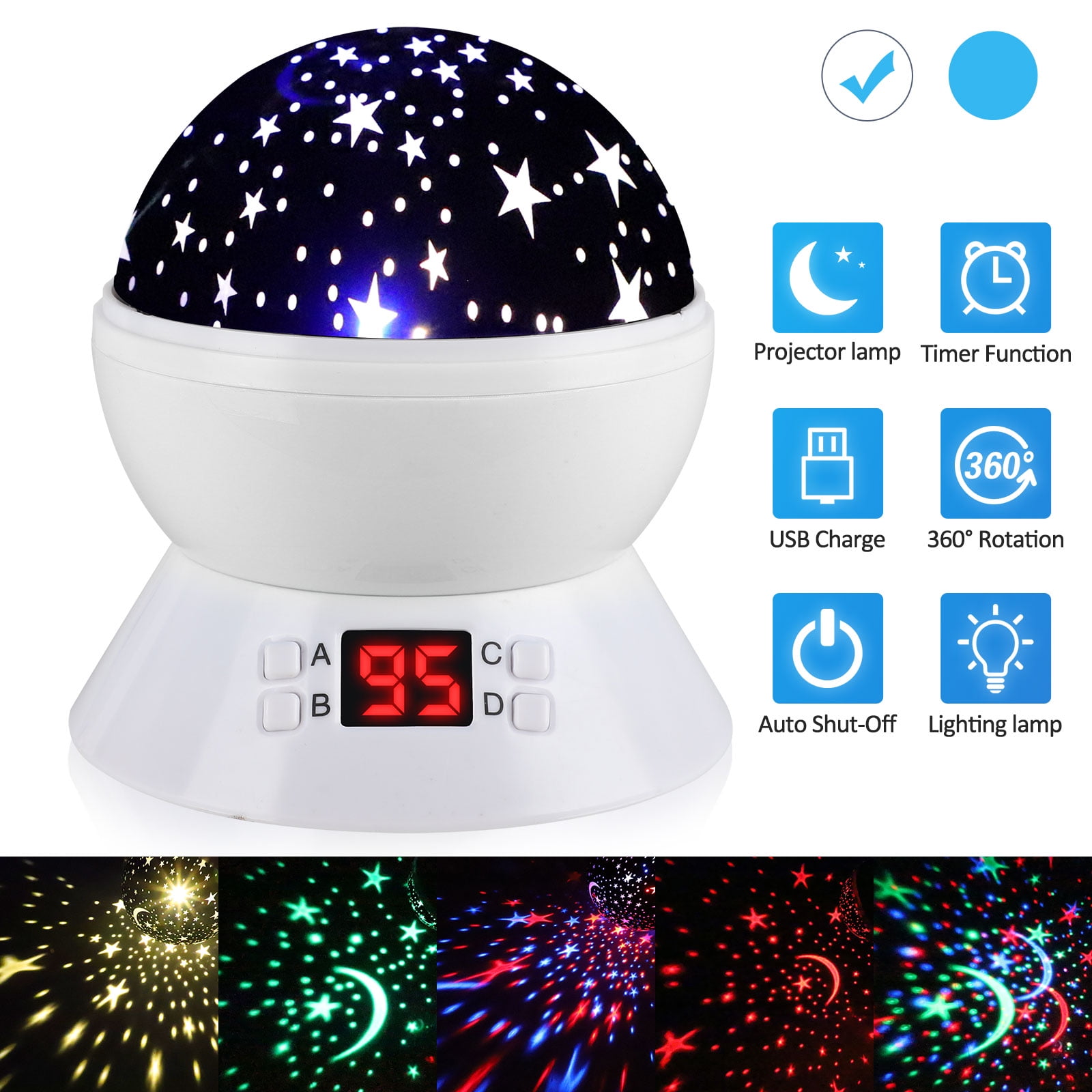 timer rotating projection light