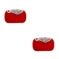 thumbnail image 4 of Sonducket Bolso ligero y moderno para accesorios elegantes para el día a día, bolsos de mano, bolso de mano, práctico pavo real rojo y blanco rojo pavo real blanco 2Conjunto, 4 of 6