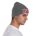 thumbnail image 2 of British Flag Britain English England Winter Beanie Hats for Men Women Warm Cozy Knitted Cuffed Skull Cap Deep Heather, 2 of 6