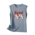 thumbnail image 4 of Savings High Neck Tank Tops for Women Summer Sleeveless Baseball Print Shirts Casual Loose Workout Tops (S, Gray), 4 of 4
