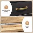 thumbnail image 5 of Aiho Extra-Wide 7-Drawer Wood Storage Dresser Chest, 47" Modern Cabinet Organizer with Safety Anti-Tip Hardware for Bedroom Living Room Hallway, Elegant Black Finish, 5 of 8