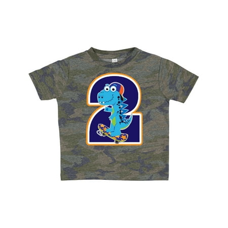 

Inktastic Dinosaur 2nd Birthday 2 Year Old Boy Gift Toddler Boy Girl T-Shirt