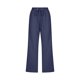thumbnail image 3 of Pantalones sueltos para mujer SCZ verano Color sólido elástico cintura alta algodón y lino azul marino L, 3 of 4